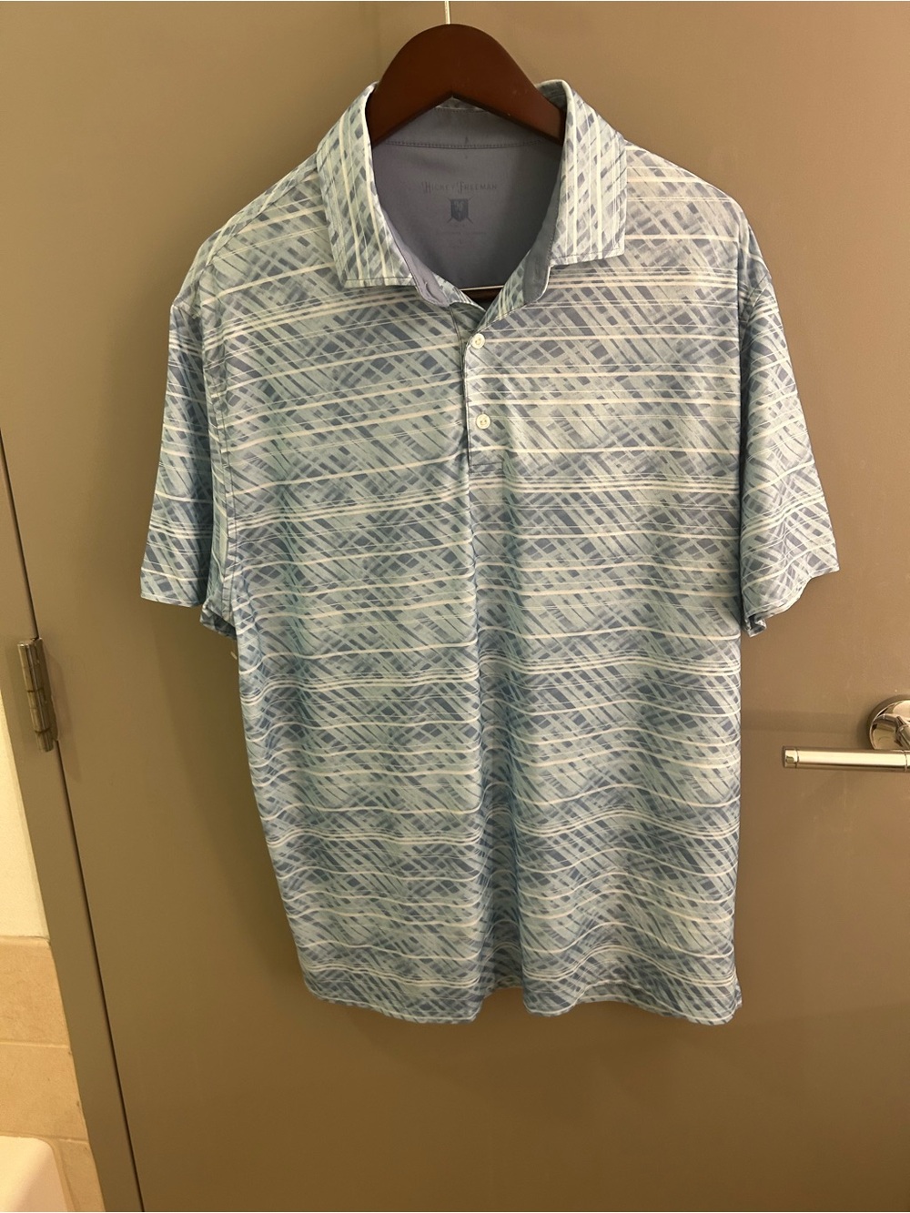 Hickey Freeman Light Blue Patterned Men's Polo